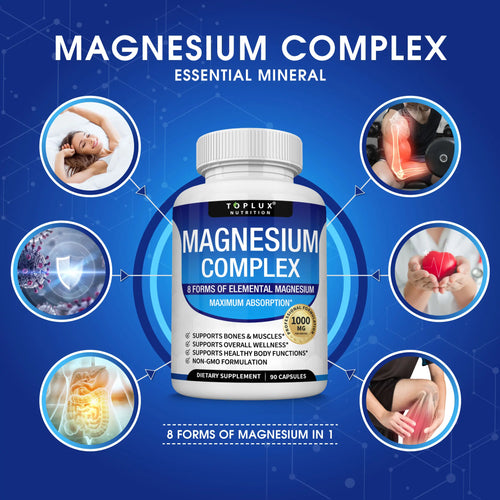 Toplux Magnesium Complex 8 Essential Magnesium Supplement